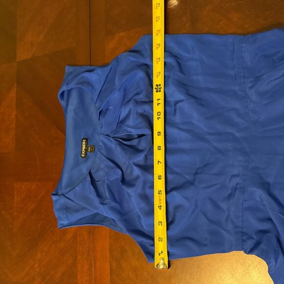 Express Blue Sleeveless Fit & Flare Dress Size 4 - Picture 3 of 8